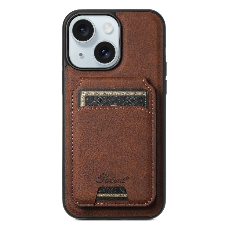 Suteni H17 Litchi Texture Leather MagSafe Detachable Wallet Phone Case, For iPhone 16e, For iPhone 16 Pro Max, For iPhone 16 Pro, For iPhone 16 Plus, For iPhone 16, For iPhone 15 Pro Max, For iPhone 15 Pro, For iPhone 15 Plus