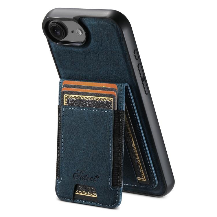 Suteni H17 Litchi Texture Leather MagSafe Detachable Wallet Phone Case, For iPhone 16e, For iPhone 16 Pro Max, For iPhone 16 Pro, For iPhone 16 Plus, For iPhone 16, For iPhone 15 Pro Max, For iPhone 15 Pro, For iPhone 15 Plus