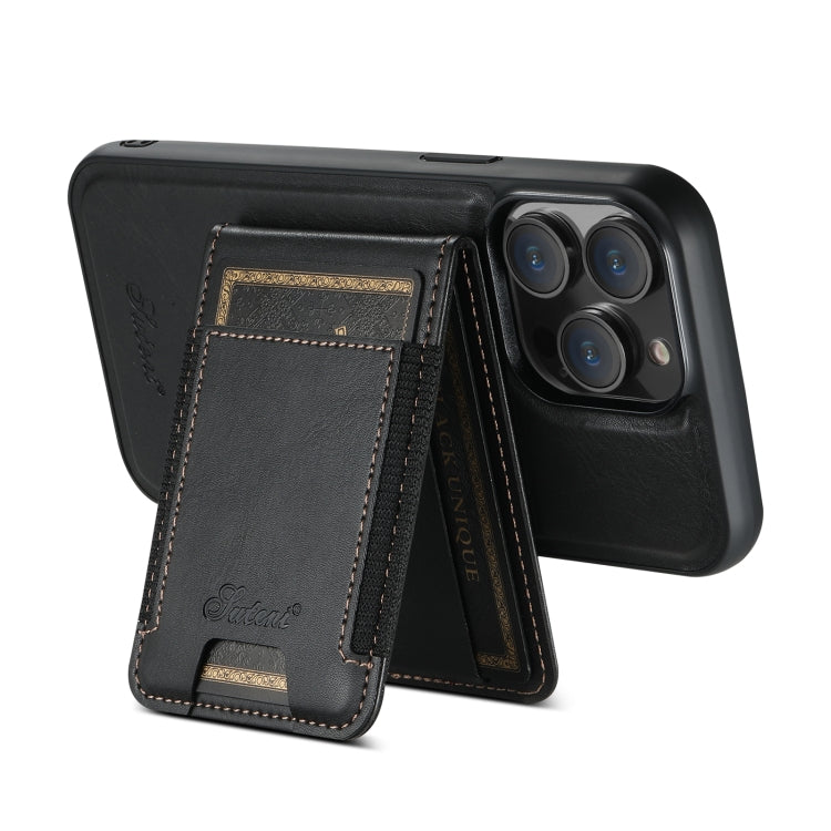 Suteni H17 Oil Eax Leather MagSafe Detachable Wallet Phone Case, For iPhone 15 Pro, For iPhone 15 Plus, For iPhone 15, For iPhone 14 Plus, For iPhone 14, For iPhone 14 Pro