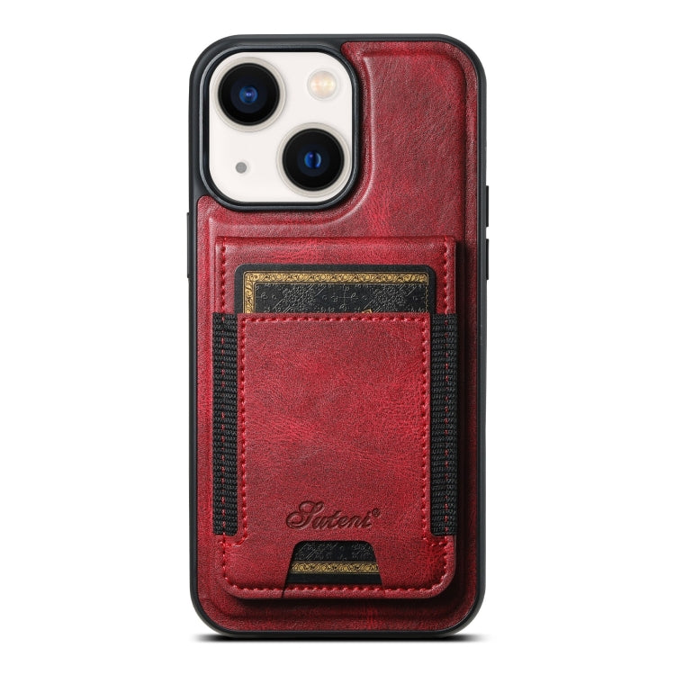 Suteni H17 Oil Eax Leather MagSafe Detachable Wallet Phone Case, For iPhone 15 Pro, For iPhone 15 Plus, For iPhone 15, For iPhone 14 Plus, For iPhone 14, For iPhone 14 Pro