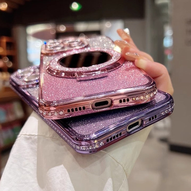 Rhinestone Mirror Glitter MagSafe TPU Phone Case, For iPhone 16 Pro Max, For iPhone 16 Pro, For iPhone 16 Plus, For iPhone 16, For iPhone 15 Pro Max