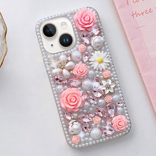 Rose Hand-set Diamond PC Phone Case, For iPhone 13 mini, For iPhone 12, For iPhone 12 Pro Max, For iPhone 12 Pro, For iPhone 12 mini, For iPhone 11 Pro Max, For iPhone 11, For iPhone 11 Pro, For iPhone XR, For iPhone XS Max, For iPhone X / XS