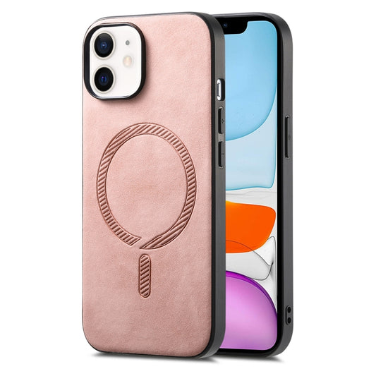 Solid Color Retro Magsafe PU Back Cover Phone Case, For iPhone 11, For iPhone 11 Pro, For iPhone XS Max, For iPhone 7 / 8 / SE 2022