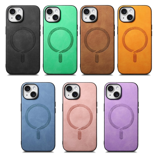 Solid Color Retro Magsafe PU Back Cover Phone Case, For iPhone 11, For iPhone 11 Pro, For iPhone XS Max, For iPhone 7 / 8 / SE 2022