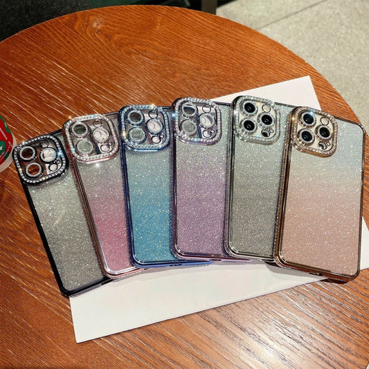 Diamond Gradient Glitter TPU Phone Case, For iPhone 12, For iPhone 12 Pro Max, For iPhone  12 Pro, For iPhone 11 Pro Max, For iPhone  11