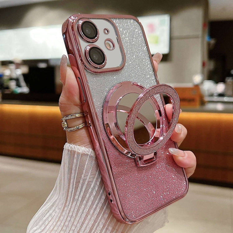 Plated Mirror Holder Gradient Glitter MagSafe Phone Case, For iPhone 12, For iPhone 12 Pro Max, For iPhone  12 Pro, For iPhone 12 mini