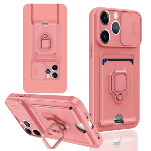 Sliding Camshield Magnetic Card Holder Silicone Phone Case, For iPhone 11 Pro, For iPhone XR, For iPhone XS Max, For iPhone X / XSS, For iPhone 7 / 8 / SE 2022