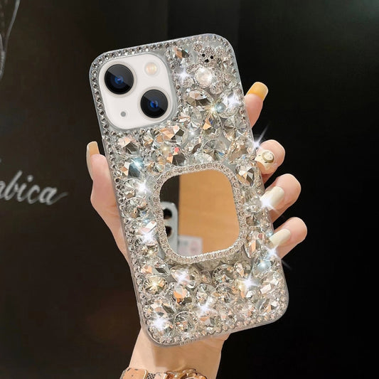 Mirror Handmade Bling Rhinestone PC Phone Case, For iPhone 15, For iPhone 14 Plus, For iPhone 14, For iPhone 14 Pro, For iPhone 14 Pro Max, For iPhone 13 Pro Max, For iPhone 13 Pro, For iPhone 13