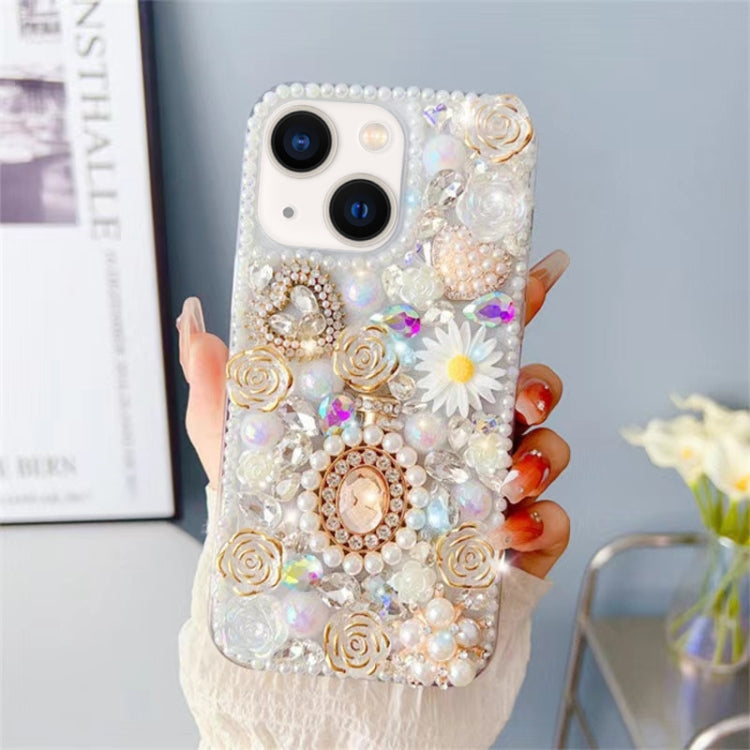 Diamond Inlaid Rose PC Phone Case, For iPhone 13 mini, For iPhone 12, For iPhone 12 Pro Max, For iPhone 12 Pro, For iPhone 12 mini, For iPhone 11 Pro Max, For iPhone 11, For iPhone 11 Pro