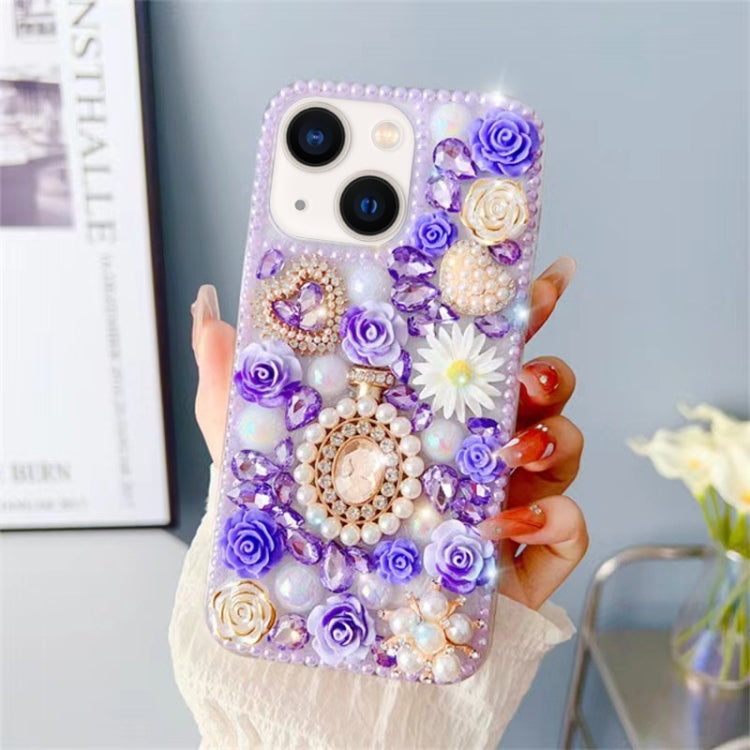 Diamond Inlaid Rose PC Phone Case, For iPhone 13 mini, For iPhone 12, For iPhone 12 Pro Max, For iPhone 12 Pro, For iPhone 12 mini, For iPhone 11 Pro Max, For iPhone 11, For iPhone 11 Pro