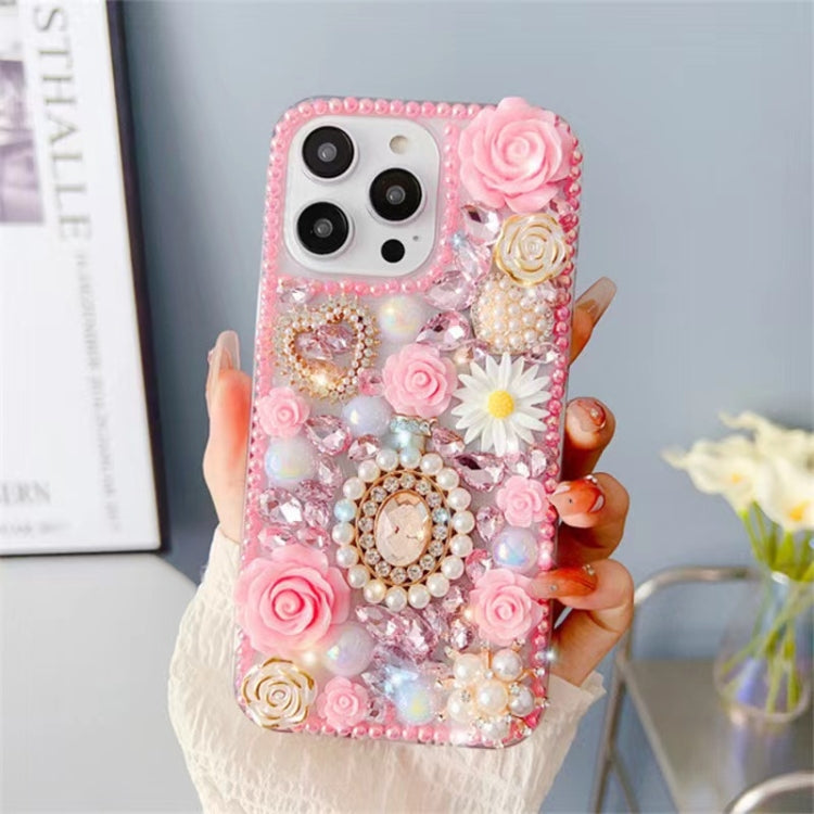 Diamond Inlaid Rose PC Phone Case, For iPhone 13 mini, For iPhone 12, For iPhone 12 Pro Max, For iPhone 12 Pro, For iPhone 12 mini, For iPhone 11 Pro Max, For iPhone 11, For iPhone 11 Pro