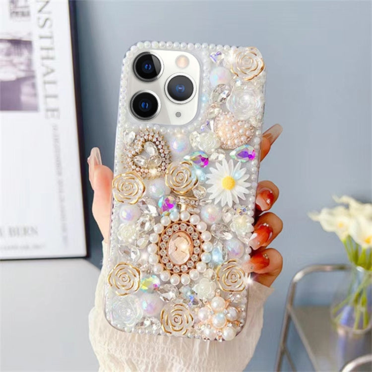 Diamond Inlaid Rose PC Phone Case, For iPhone 13 mini, For iPhone 12, For iPhone 12 Pro Max, For iPhone 12 Pro, For iPhone 12 mini, For iPhone 11 Pro Max, For iPhone 11, For iPhone 11 Pro