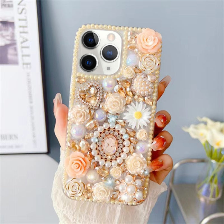 Diamond Inlaid Rose PC Phone Case, For iPhone 13 mini, For iPhone 12, For iPhone 12 Pro Max, For iPhone 12 Pro, For iPhone 12 mini, For iPhone 11 Pro Max, For iPhone 11, For iPhone 11 Pro