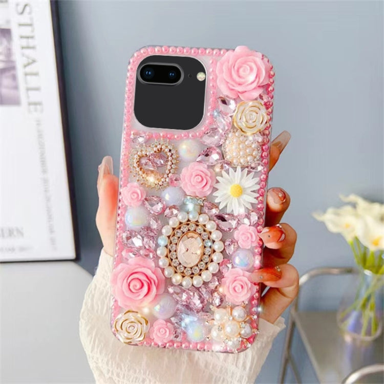 Diamond Inlaid Rose PC Phone Case, For iPhone XR, For iPhone XS Max, For iPhone 7 / 8, For iPhone X / XS, For iPhone 7 Plus / 8 Plus