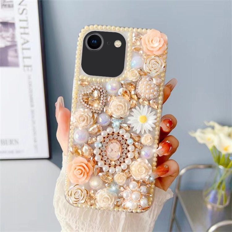 Diamond Inlaid Rose PC Phone Case, For iPhone XR, For iPhone XS Max, For iPhone 7 / 8, For iPhone X / XS, For iPhone 7 Plus / 8 Plus