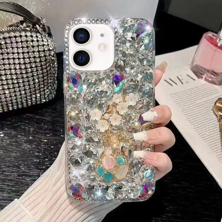 Plum Blossom Handmade Diamond Inlay PC Phone Case, For iPhone 12 mini, For iPhone 11 Pro Max, For iPhone 11, For iPhone 11 Pro, For iPhone XR, For iPhone XS Max, For iPhone SE 2022 /  7 / 8, For iPhone X / XS, For iPhone 7 Plus / 8 Plus