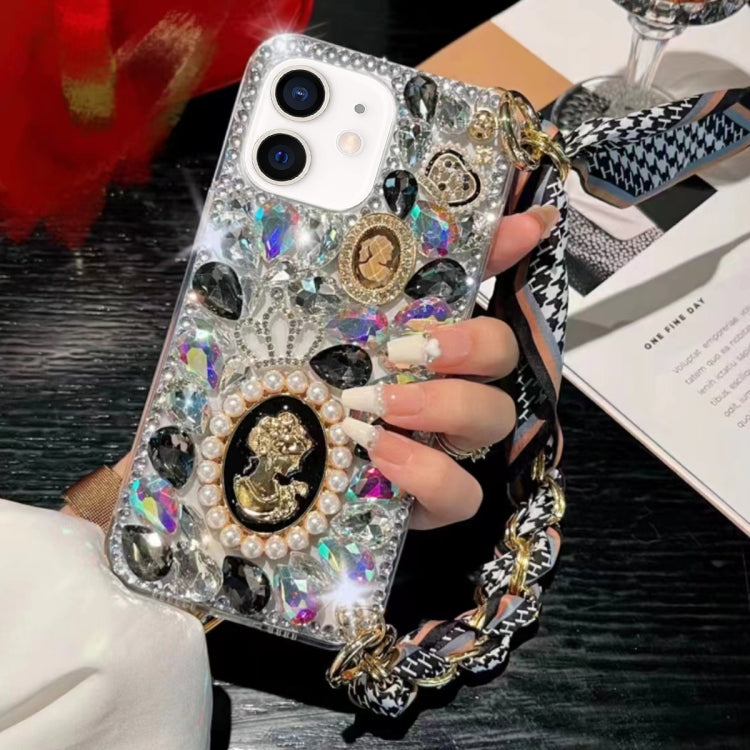 Handmade Diamond Purple Gemstone Scarf Bracelet PC Phone Case, For iPhone 12 mini, For iPhone 11 Pro Max, For iPhone 11, For iPhone 11 Pro, For iPhone XR, For iPhone XS Max, For iPhone SE 2022 /  7 / 8, For iPhone X / XS, For iPhone 7 Plus / 8 Plus