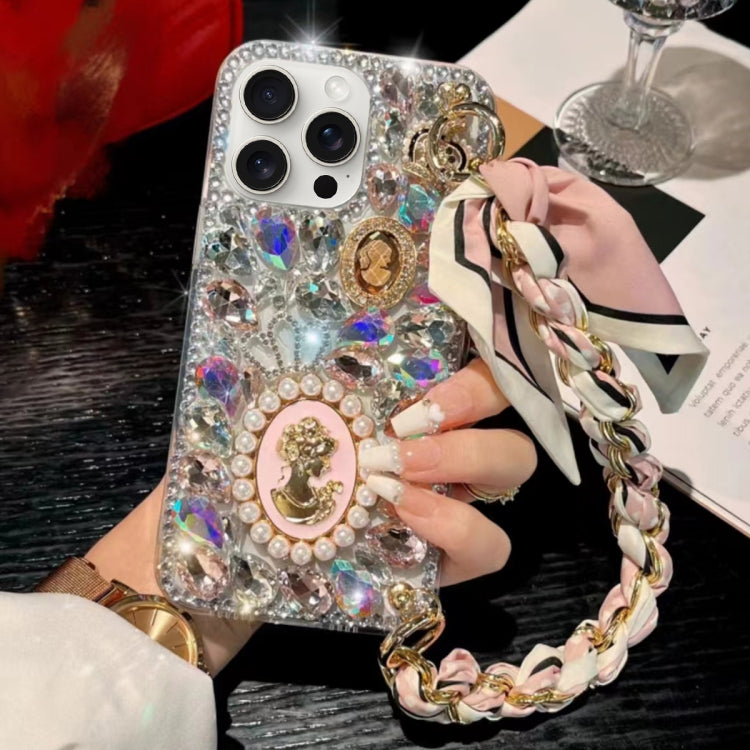 Handmade Diamond Purple Gemstone Scarf Bracelet PC Phone Case, For iPhone 12 mini, For iPhone 11 Pro Max, For iPhone 11, For iPhone 11 Pro, For iPhone XR, For iPhone XS Max, For iPhone SE 2022 /  7 / 8, For iPhone X / XS, For iPhone 7 Plus / 8 Plus