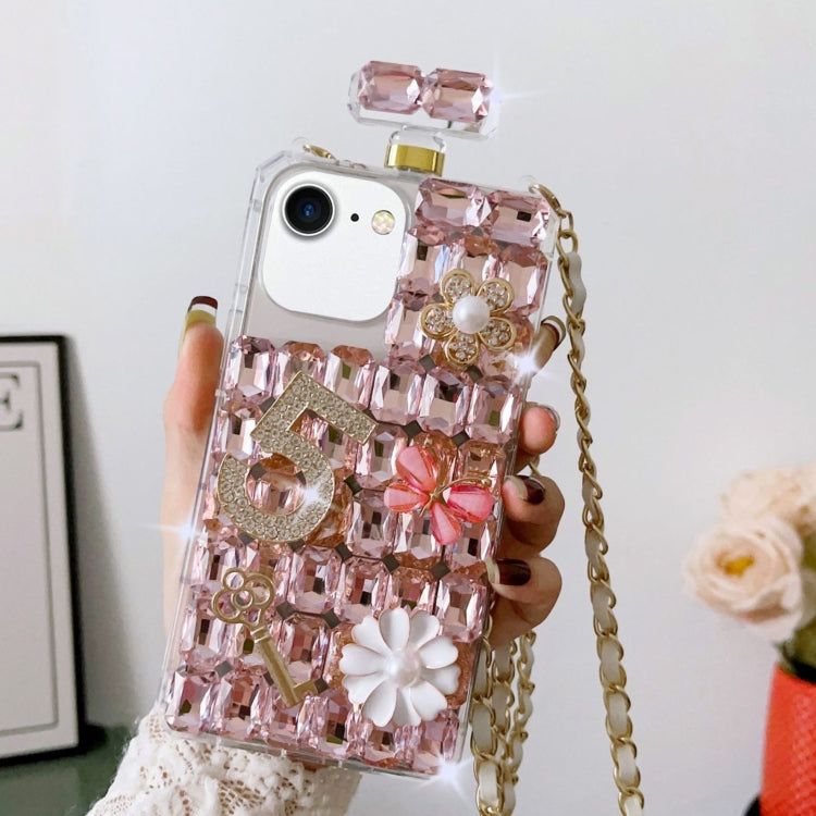 Crossbody Perfume Bottle Handmade Inlaid Diamond PC Phone Case, For iPhone XS Max, For iPhone SE 2022 /  7 / 8, For iPhone X / XS, For iPhone 7 Plus / 8 Plus