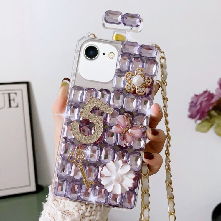 Crossbody Perfume Bottle Handmade Inlaid Diamond PC Phone Case, For iPhone XS Max, For iPhone SE 2022 /  7 / 8, For iPhone X / XS, For iPhone 7 Plus / 8 Plus