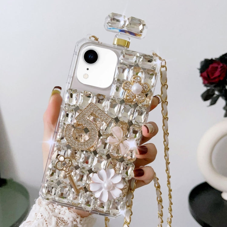 Crossbody Perfume Bottle Handmade Inlaid Diamond PC Phone Case, For iPhone 12, For iPhone 12 Pro Max, For iPhone 12 Pro, For iPhone 12 mini, For iPhone 11 Pro Max, For iPhone 11, For iPhone 11 Pro, For iPhone XR