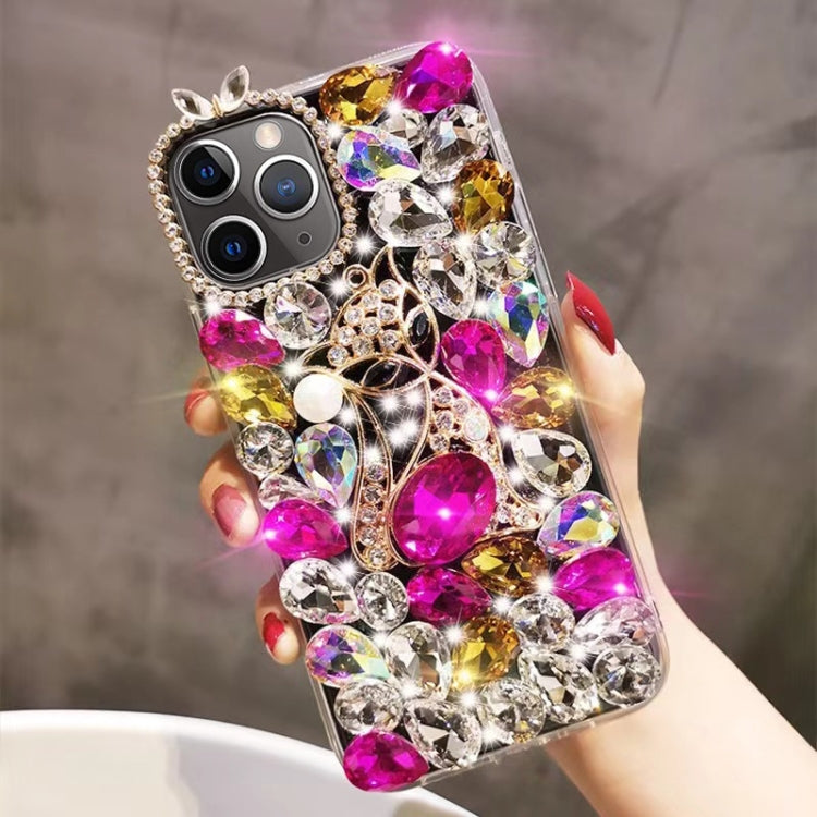 Handmade Bling Rhinestone Gemstone Fox PC Phone Case, For iPhone 13 mini, For iPhone 12, For iPhone 12 Pro Max, For iPhone 12 Pro, For iPhone 12 mini, For iPhone 11 Pro Max, For iPhone 11, For iPhone 11 Pro