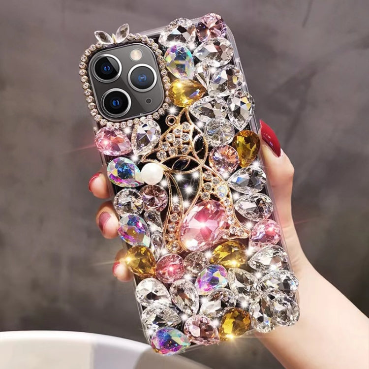 Handmade Bling Rhinestone Gemstone Fox PC Phone Case, For iPhone 13 mini, For iPhone 12, For iPhone 12 Pro Max, For iPhone 12 Pro, For iPhone 12 mini, For iPhone 11 Pro Max, For iPhone 11, For iPhone 11 Pro