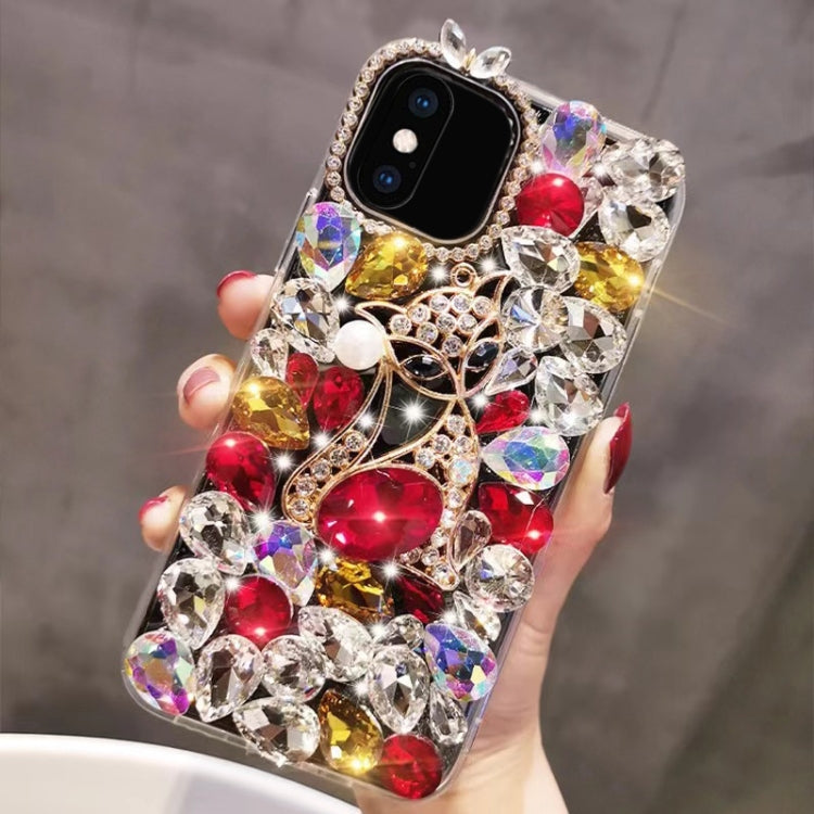 Handmade Bling Rhinestone Gemstone Fox PC Phone Case, For iPhone XR, For iPhone XS Max, For iPhone SE 2022 /  7 / 8, For iPhone X / XS, For iPhone 7 Plus / 8 Plus