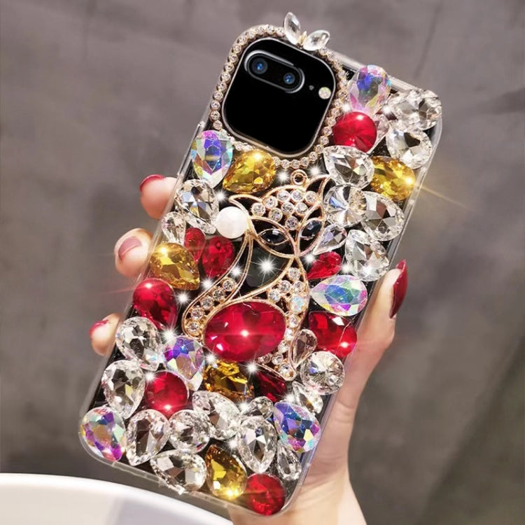 Handmade Bling Rhinestone Gemstone Fox PC Phone Case, For iPhone XR, For iPhone XS Max, For iPhone SE 2022 /  7 / 8, For iPhone X / XS, For iPhone 7 Plus / 8 Plus