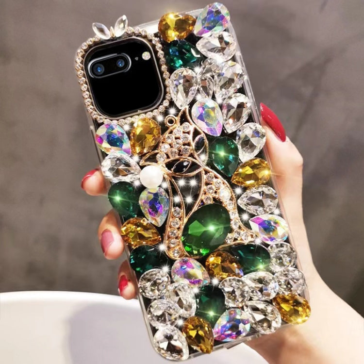 Handmade Bling Rhinestone Gemstone Fox PC Phone Case, For iPhone XR, For iPhone XS Max, For iPhone SE 2022 /  7 / 8, For iPhone X / XS, For iPhone 7 Plus / 8 Plus