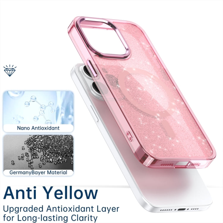 Glitter MagSafe Shockproof Phone Case, For iPhone 16 Pro Max, For iPhone 16 Pro, For iPhone 16 Plus, For iPhone 16, For iPhone 15 Pro Max, For iPhone 15 Pro