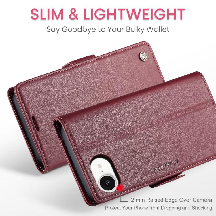 CaseMe 023 Butterfly Buckle Litchi Texture RFID Anti-theft Leather Phone Case, For iPhone 16e, For iPhone 16 Pro Max, For iPhone 16 Pro, For iPhone 16 Plus, For iPhone 16