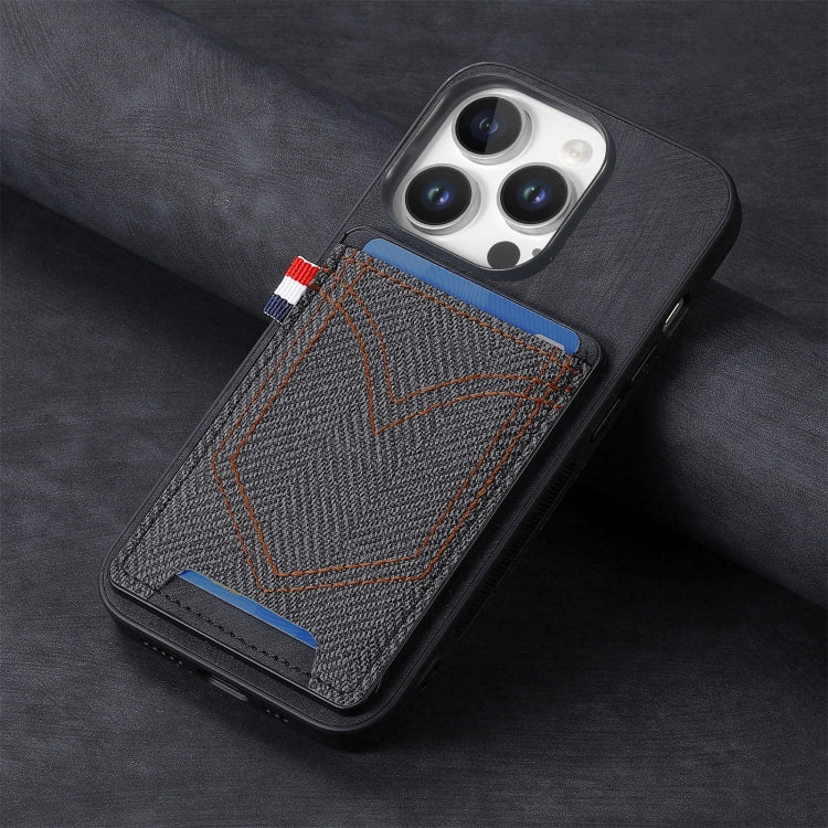 Denim Texture Leather Skin Phone Case with Card Slot, For iPhone 16 Pro Max, For iPhone 16 Pro, For iPhone 16 Plus, For iPhone 16, iPhone 16e