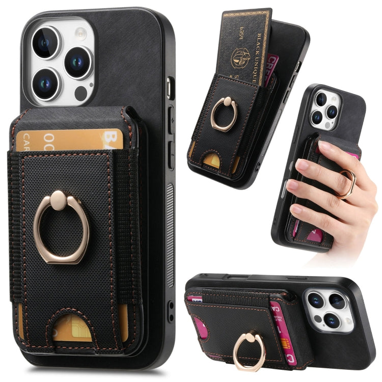 Retro Splitable Magnetic Stand Card Bag Leather Phone Case, For iPhone 16 Pro Max, For iPhone 16 Pro, For iPhone 16 Plus, For iPhone 16, iPhone 16e