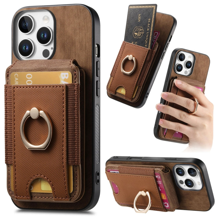 Retro Splitable Magnetic Stand Card Bag Leather Phone Case, For iPhone 16 Pro Max, For iPhone 16 Pro, For iPhone 16 Plus, For iPhone 16, iPhone 16e