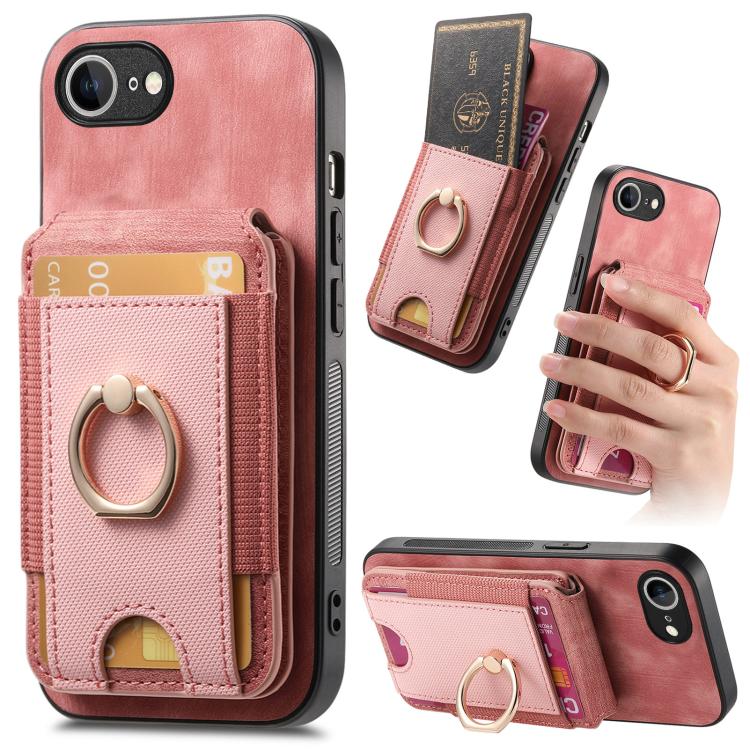 Retro Splitable Magnetic Stand Card Bag Leather Phone Case, For iPhone 16 Pro Max, For iPhone 16 Pro, For iPhone 16 Plus, For iPhone 16, iPhone 16e