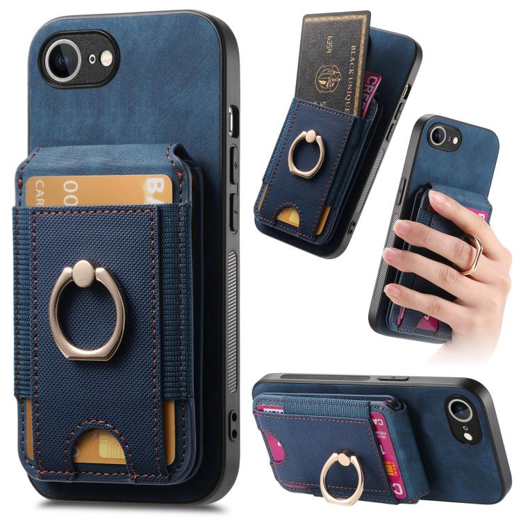 Retro Splitable Magnetic Stand Card Bag Leather Phone Case, For iPhone 16 Pro Max, For iPhone 16 Pro, For iPhone 16 Plus, For iPhone 16, iPhone 16e