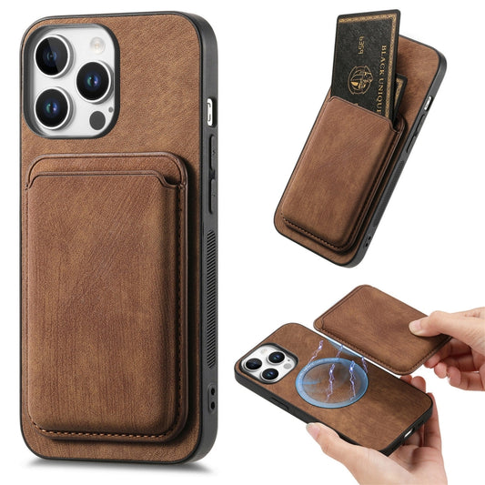 Retro Leather Card Bag Magnetic Phone Case, For iPhone 16 Pro Max, For iPhone 16 Pro, For iPhone 16 Plus, For iPhone 16, iPhone 16e