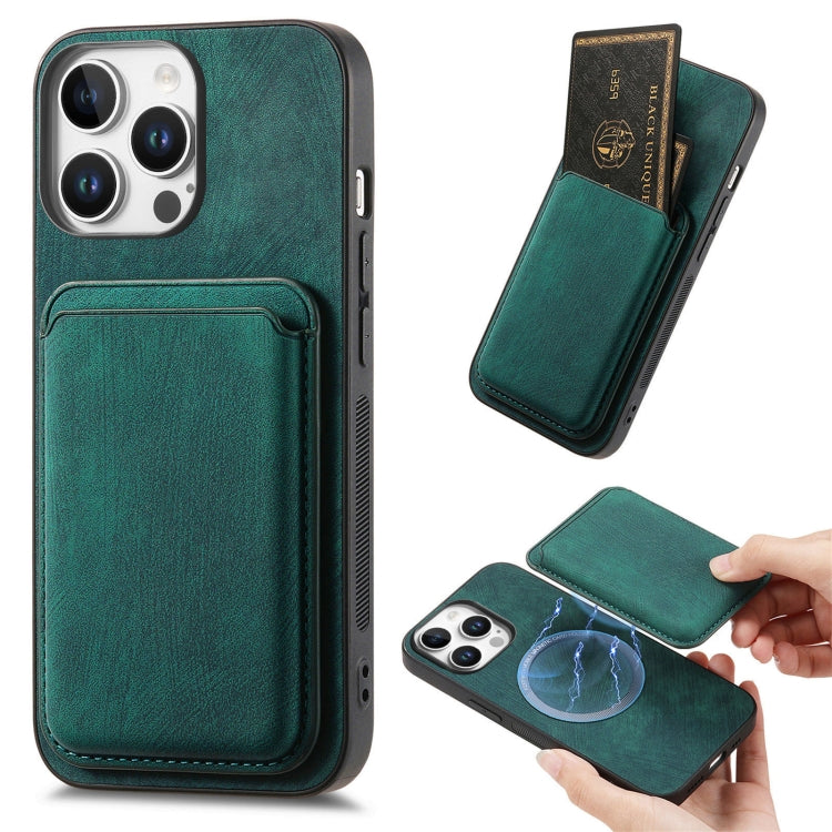 Retro Leather Card Bag Magnetic Phone Case, For iPhone 16 Pro Max, For iPhone 16 Pro, For iPhone 16 Plus, For iPhone 16, iPhone 16e