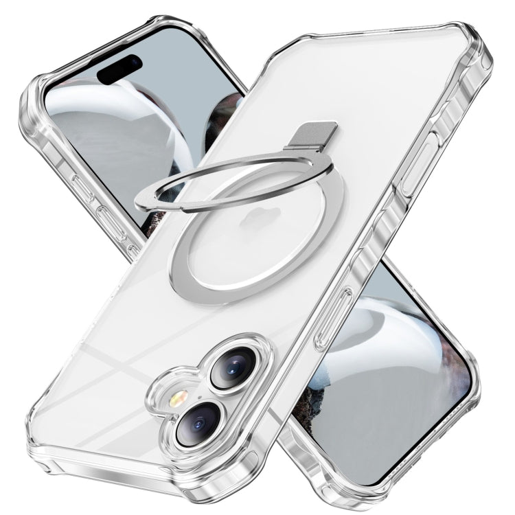 Clear Wave MagSafe Holder Phone Case, For iPhone 16 Pro Max, For iPhone 16 Pro, For iPhone 16 Plus, For iPhone 16