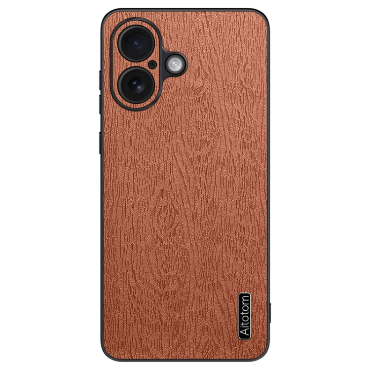 Tree Bark Leather Shockproof Phone Case, For iPhone 16e, For iPhone 16 Pro Max, For iPhone 16 Pro, For iPhone 16 Plus, For iPhone 16