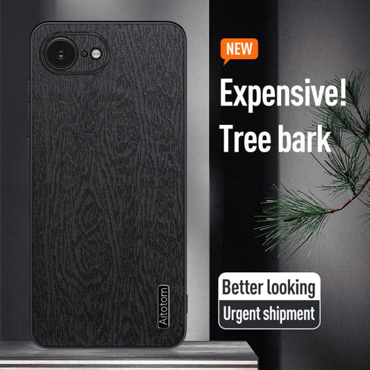 Tree Bark Leather Shockproof Phone Case, For iPhone 16e, For iPhone 16 Pro Max, For iPhone 16 Pro, For iPhone 16 Plus, For iPhone 16