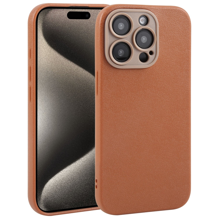 Plain Imitation Leather Back Cover Phone Case, For iPhone 16 Pro Max, For iPhone 16 Pro, For iPhone 16 Plus, For iPhone 16, For iPhone 15 Pro Max