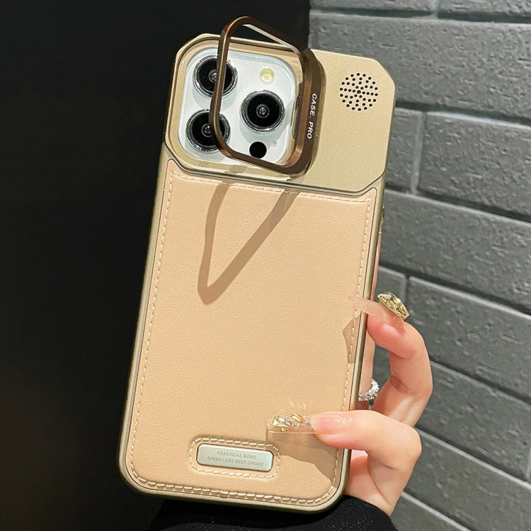 Metal Holder Plain Leather MagSafe Phone Case, For iPhone 15 Plus, For iPhone 15, For iPhone 14, For iPhone 14 Pro, For iPhone 14 Pro Max, For iPhone 13 Pro Max