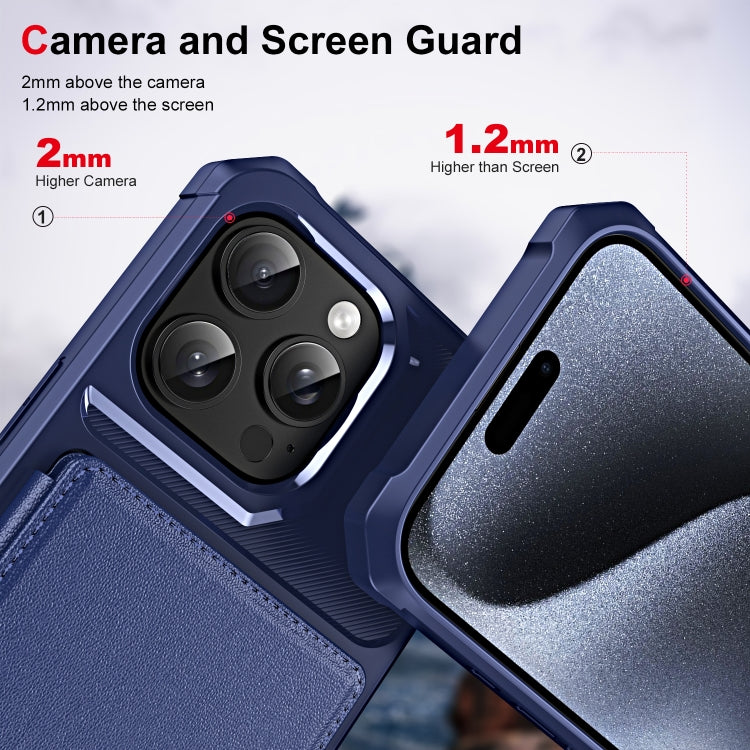 ENKAY Hat-Prince Card Slot Wallet TPU Back Leather Phone Case with Lens Film, For iPhone 16 Pro Max, For iPhone 16 Pro, For iPhone 16 Plus, For iPhone 16, For iPhone 15 Pro Max, For iPhone 15 Pro