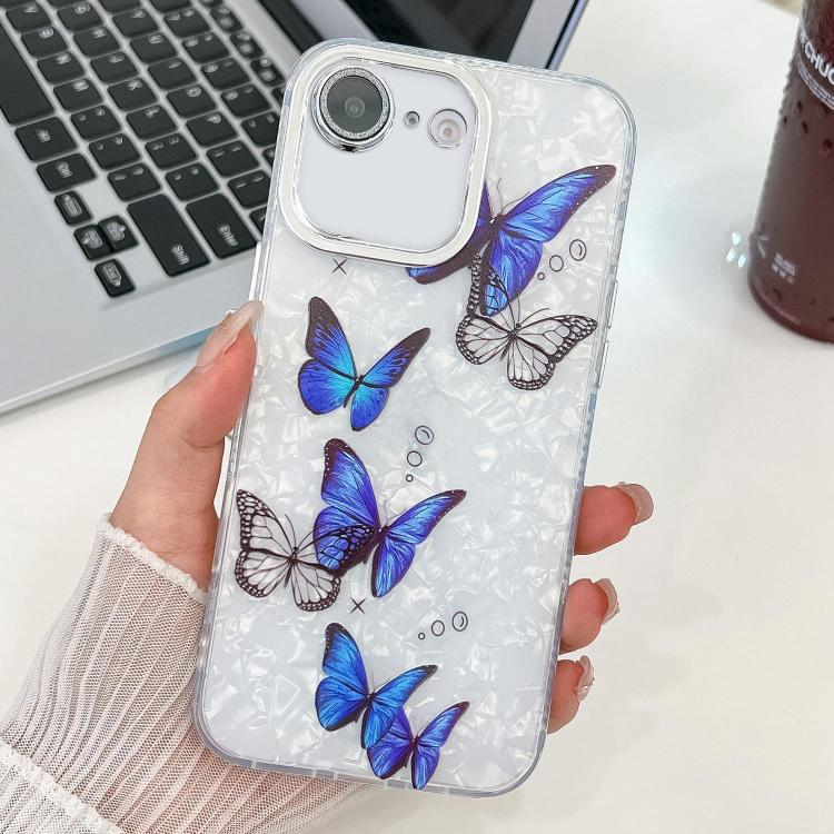 Plating Texture Butterfly TPU Phone Case with Glitter Lens Film, For iPhone 16e, For iPhone 16 Pro Max, For iPhone 16 Pro, For iPhone 16 Plus, For iPhone 16