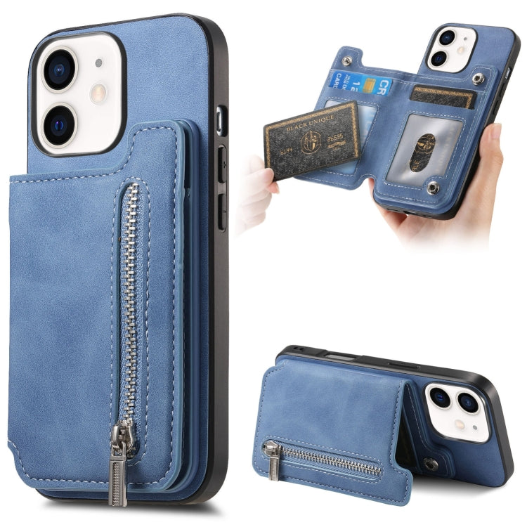 Retro MagSafe Zipper Wallet Card Bag Back Phone Case, For iPhone 11 Pro Max, For iPhone 11, For iPhone 11 Pro, For iPhone XR