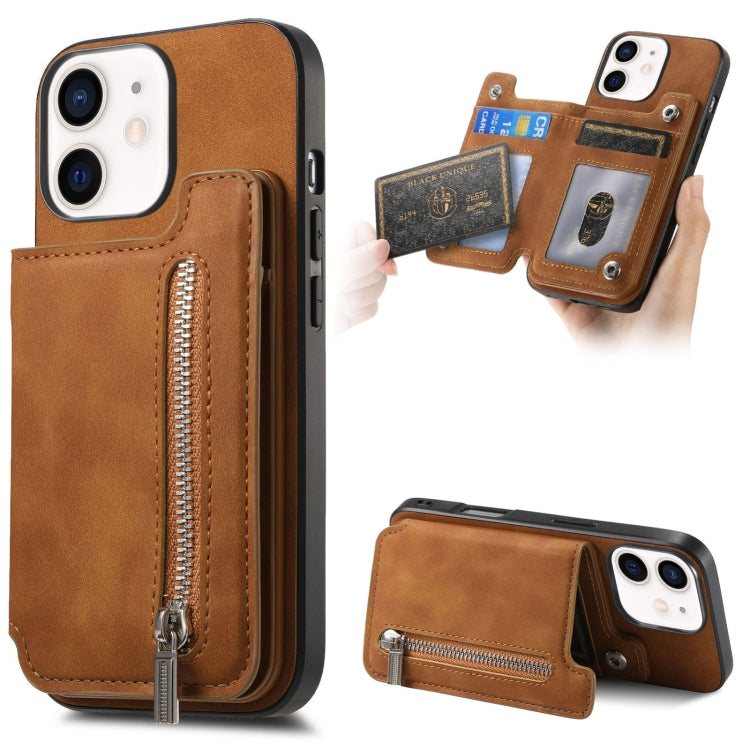 Retro MagSafe Zipper Wallet Card Bag Back Phone Case, For iPhone 11 Pro Max, For iPhone 11, For iPhone 11 Pro, For iPhone XR