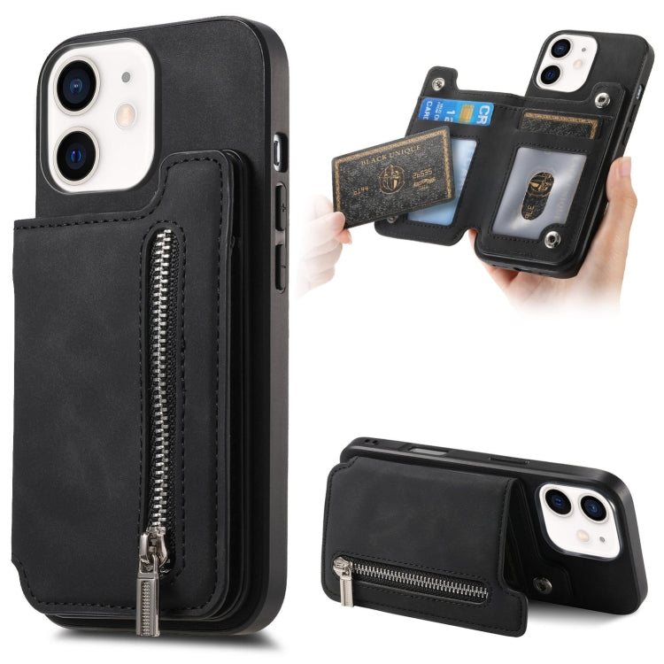 Retro MagSafe Zipper Wallet Card Bag Back Phone Case, For iPhone 11 Pro Max, For iPhone 11, For iPhone 11 Pro, For iPhone XR