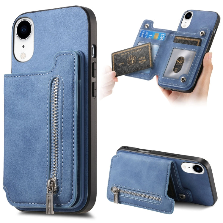 Retro MagSafe Zipper Wallet Card Bag Back Phone Case, For iPhone 11 Pro Max, For iPhone 11, For iPhone 11 Pro, For iPhone XR